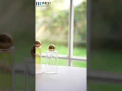 Ελαφριά καπάκια μπουκαλιών αρώματος σε χρυσό χρώμα αλουμινίου με φινίρισμα λαιμού