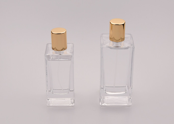 Καλλυντικά βάζα μπουκαλιών γυαλιού 50ml τετραγωνικά με τη μορφή κυλίνδρων καπακιών