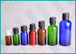 Ντυμένα χρώμα μπουκάλια γυαλιού με την κεφαλή κοχλίου και μειωτής στομίων για το ουσιαστικό πετρέλαιο